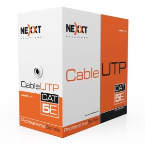 CABLE DE RED U/UTP CAT5E 24AWG CM 1000FT AZUL CAJA NEXXT (AB355NXT02)