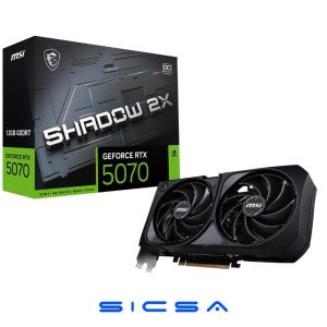 TARJETA DE VIDEO MSI GEFORCE RTX 5070 12G SHADOW 2X OC GDDR7 2557 MHZ 912-V532-011 NEGRO
