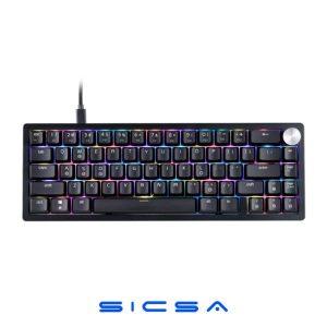 TECLADO GAMING RGB XPG SORCERER MINI MECÁNICO ALÁMBRICO INGLÉS SORCERERRDMINNIRD-BKCES NEGRO