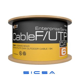 CABLE F/UTP SERIE ESENCIAL 4 PAR CAT6 PARA EXTERIOR CMX NEGRO (CAJA) NEXXT AB356NXT37