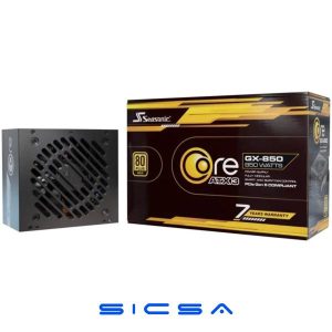 FUENTE DE PODER SEASONIC CORE GX 750W 80 PLUS GOLD FULL MODULAR ATX 3.1 R-CORE GX-750 NEGRO