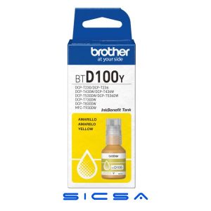 TINTA BROTHER BTD100YMEX INKJET UHY PARA MINI21TH ULTRA AMARILLO