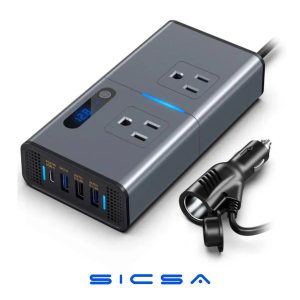 INVERSOR CDP (XVU212) 200W 2 TOMAS/4 USB PARA CARRO