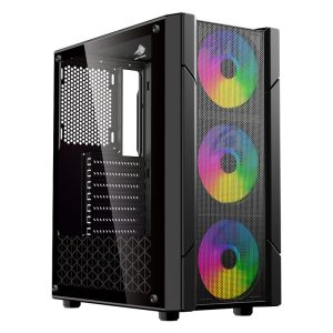 CASE EAGLE WARRIOR CG14ALRA001C MID TOWER VENTILADORES 3 DE 120MM CON VIDRIO LATERAL NEGRO