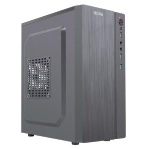 CASE NOVA CM05KTRA006C MINI TOWER SIN VENTILACIÓN INCLUIDA CON PANEL LATERAL Y CON FUENTE DE PODER PE600RNF013C NEGRO