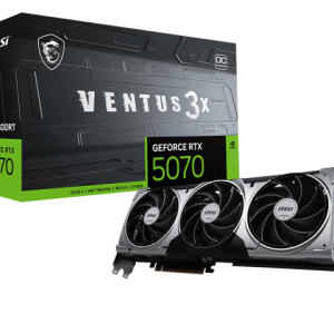 TARJETA DE VIDEO MSI GEFORCE RTX 5070 12G VENTUS 3X OC GDDR7 2542 MHZ 912-V532-007 NEGRO / BLANCO