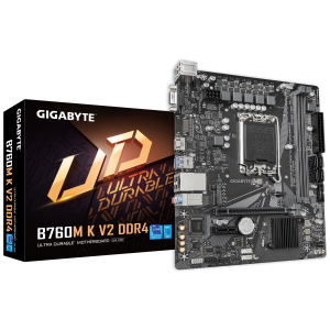 TARJETA MADRE MICRO ATX GIGABYTE B760M K V2 DDR4 14th /13th /12th LGA1700 NEGRO