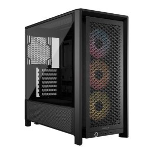 CASE RGB CORSAIR FRAME 4000D RS MID TOWER VENTILADORES 3 DE 120MM CON VIDRIO LATERAL Y MALLA FRONTAL CC-9011296-WW NEGRO